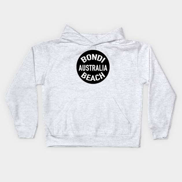 Bondi Beach Sticker plus Kids Hoodie by downundershooter